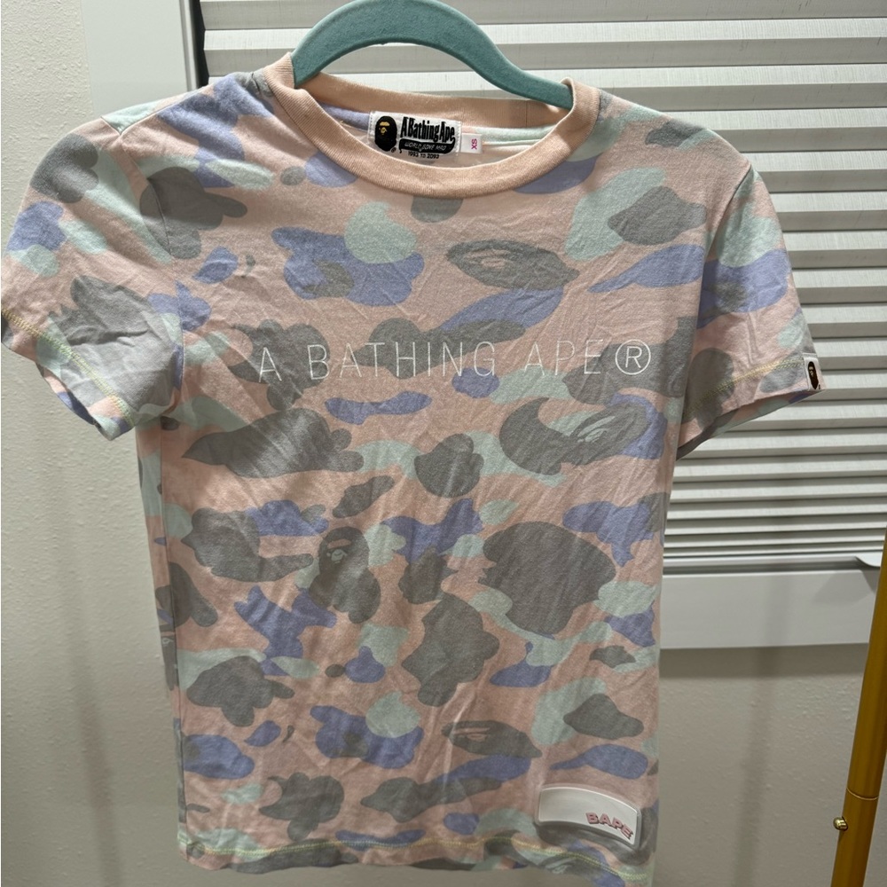 BAPE | Camo Short Sleeve Tee - Pink, Blue, Gray
